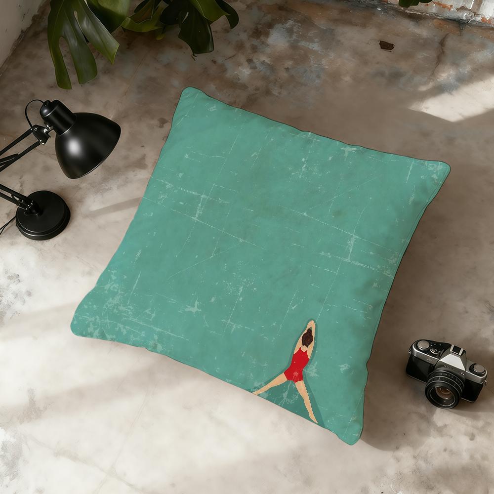 Nordic Style Abstract Art Figures Cushion Cover Home Office Convenient Nordic Simplicity Hit With Zipper Cushion Cover