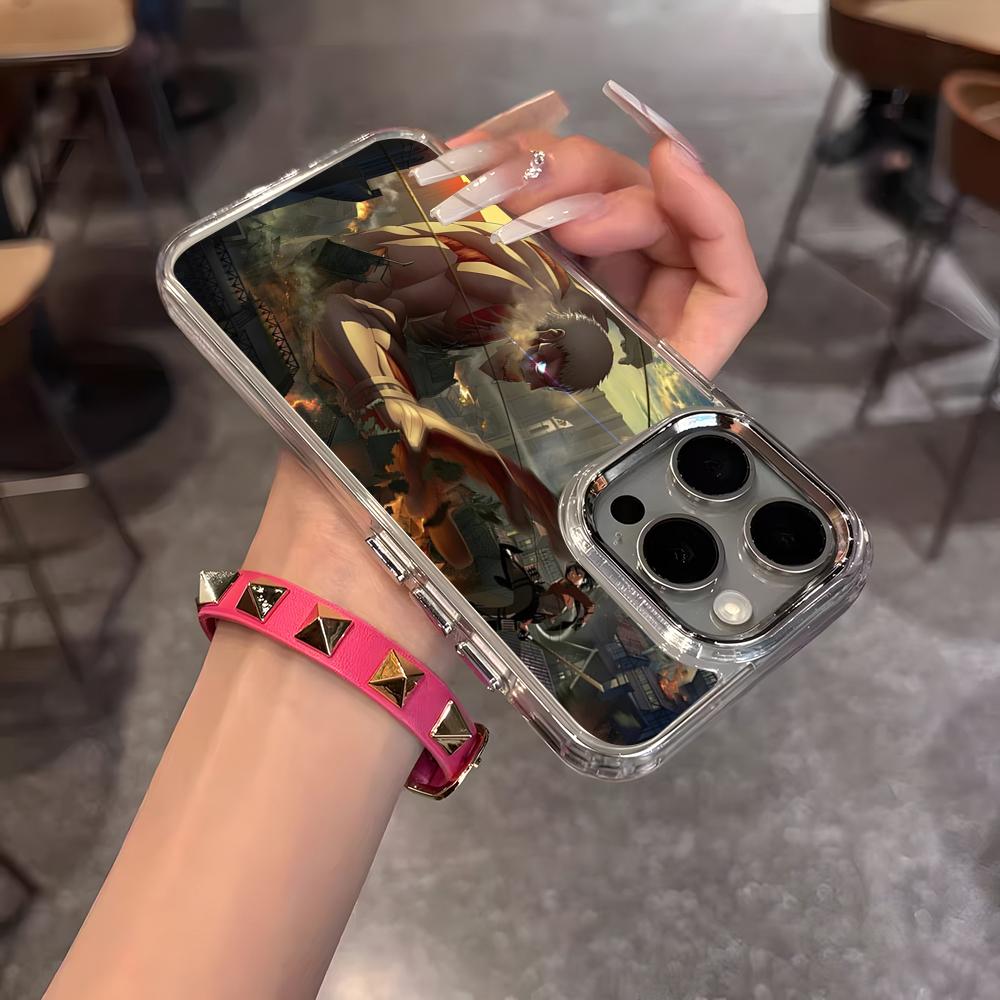 A-ATTACK ON T-TITAN Phone Case For IPhone 17 Air 16 15 14 13 12 11 Pro Pro Max Plus Transparent Soft Cover