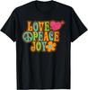Love Peace Joy Hippie Peace Lovers Retro Style Gift T-Shirt
