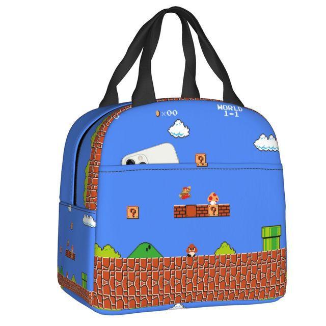 Mario Super Mario Lunch Bag Elementary School Student Insulated Lunch Box Handheld Meal Bag Ice Pack