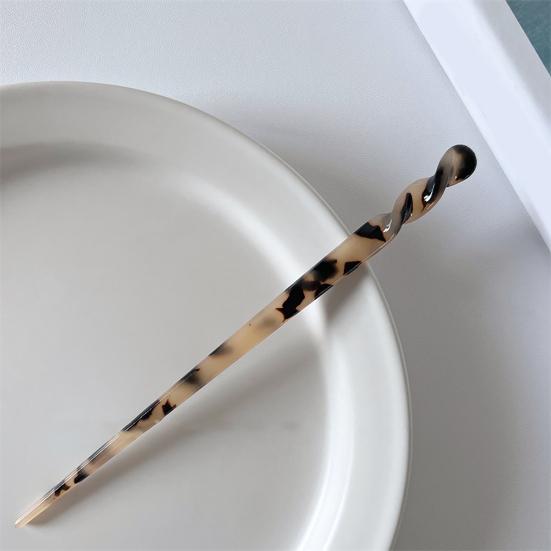 Verdrehte Form Exquisit Elegant Einfach Haarstab Vintage Chinesischer Stil Acetatplatte Haarstäbchen Haaraccessoires