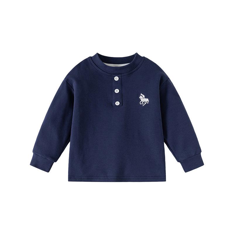 Boys Cotton Long Sleeve T Shirt Casual Spring Basic Top Soft Comfortable Fashion Clothing for Toddler and Kids
