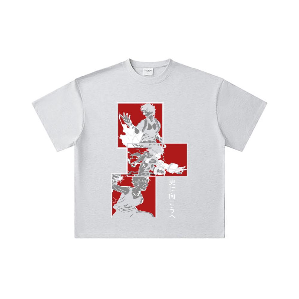 260 GSM Double Yarn 32 Count 100% Cotton My Hero Academia V22 Print Unisex Heavy Cotton T Shirt