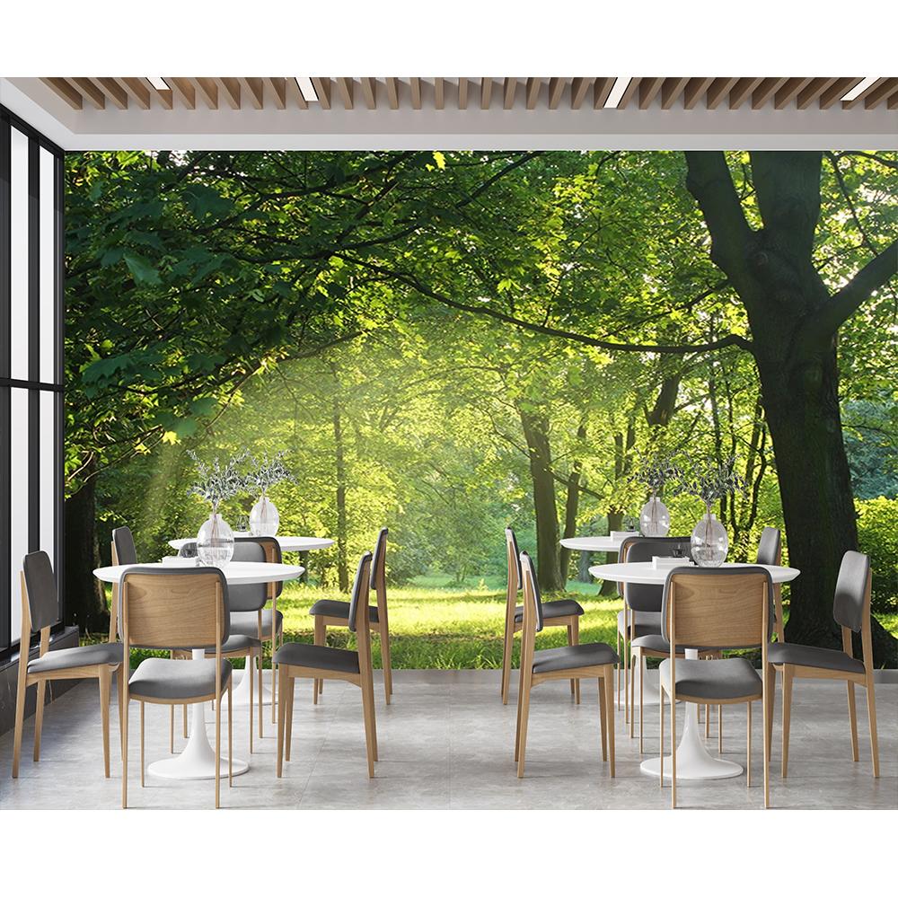 Green Tree 3d Wallpaper Forest Scenery Wall Mural Living Room Bedroom Photo Wall Mural Home Decoration