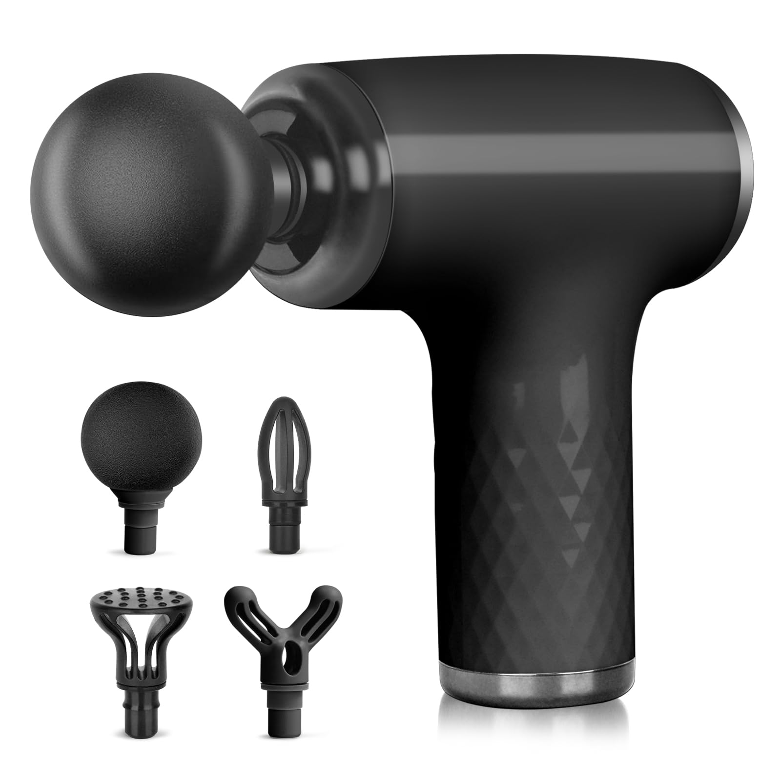 

для портативного пистолета для фасциального релиза LOOGBH с 6 мощными вибрациями, 4 тихими скоростями до 4000 вибраций при давлении 15 кг и идеально для дома чёрный