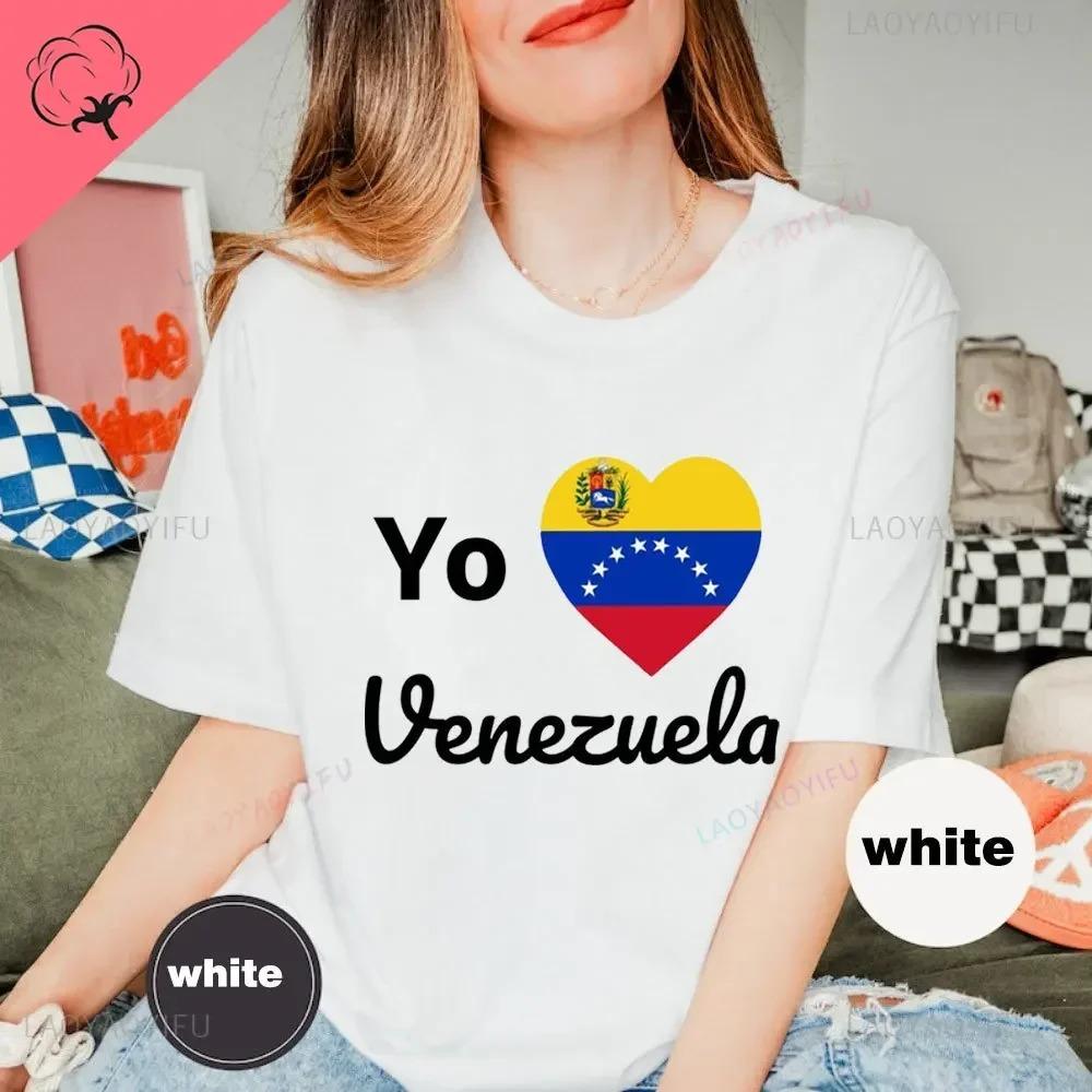 Venezuela Women T-Shirt Proud Venezuelan Venezuela Flag Unisex Streetwear High Quality Crew Neck Tshirt Short Sleeve Tops