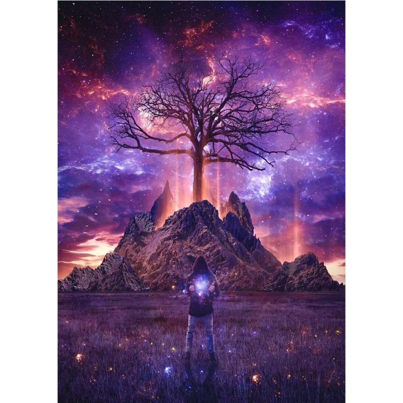 Modern Colorful Posters with a Cosmic Planet, Canvas, Painting, Abnormal Landscape, Scandinavian Wall Art Painting for the Living Room,