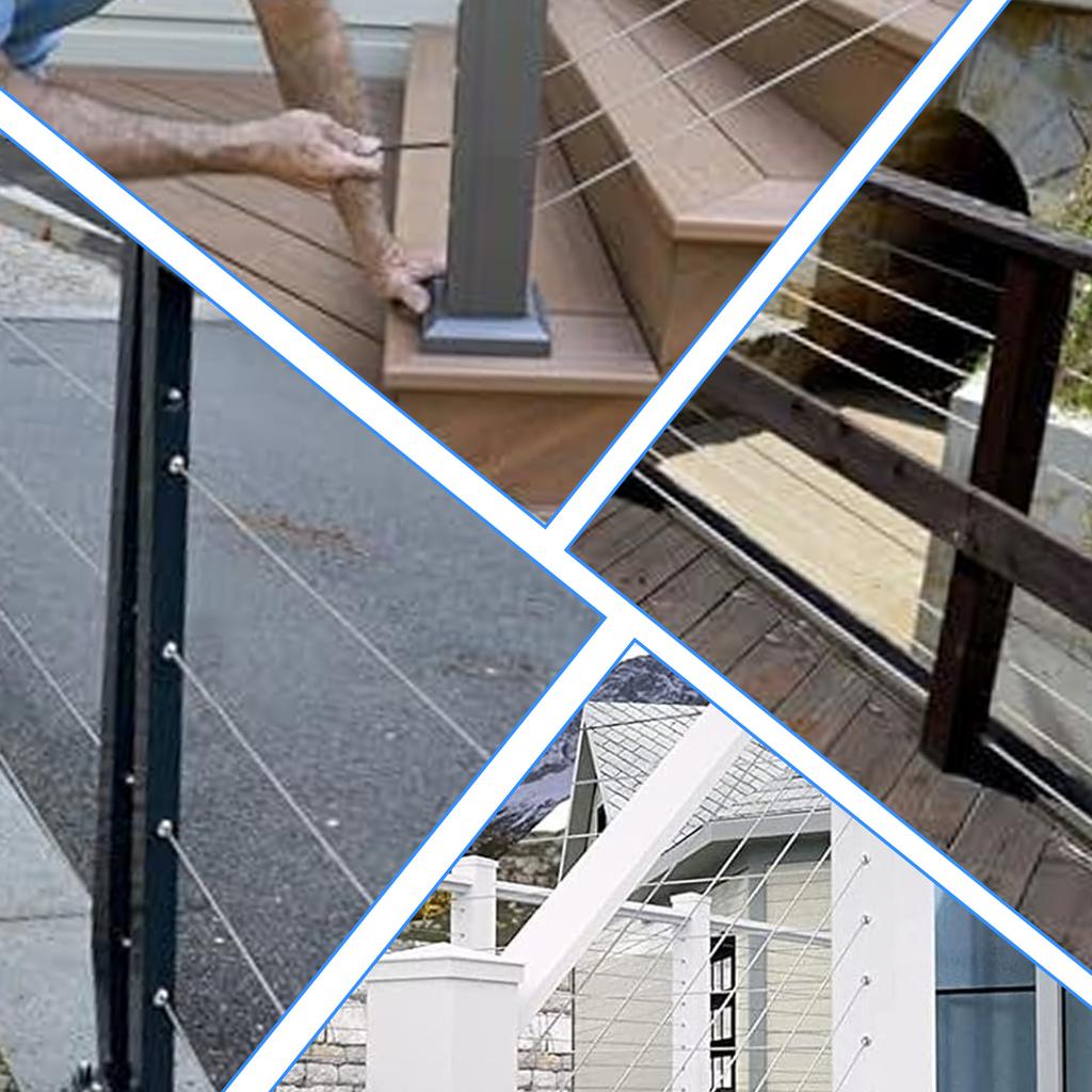100 Set Steel Cable Railing Protector Sleeves Cable Railing Hardware Sleeves Simple Installation Suitable for Wood Posts