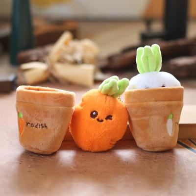Cute Cute Carrot Rabbit Pendant Plush Toy Doll Flower Pot Rabbit Schoolbag Bag Hanging Decoration Keychain