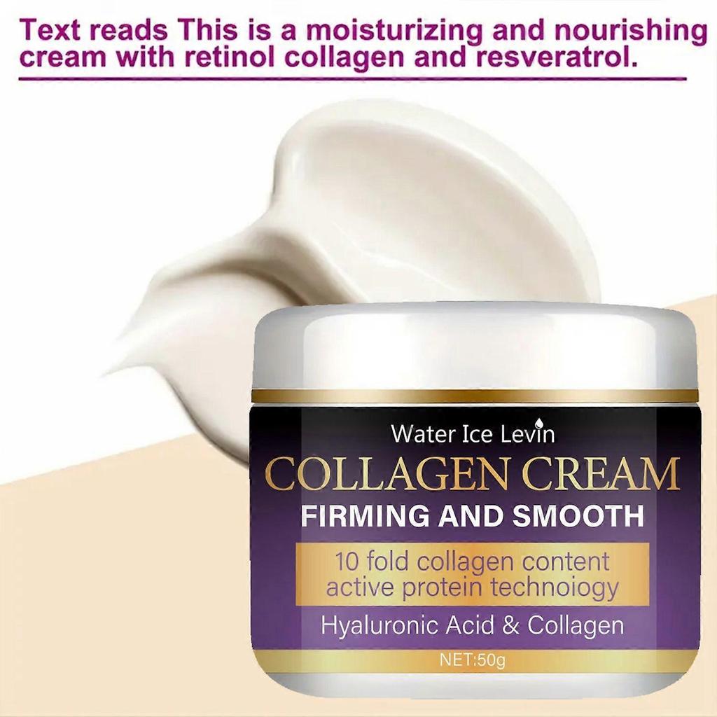 Crema Rassodante al Collagene, Crema Rassodante per la Pelle con Acido Ialuronico, Crema Anti-Età per Viso e Corpo, Idratante Giorno e Notte, Anti-Rughe e Idratazione Profonda