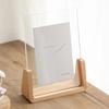 U-shaped Photo Frame Wooden Holder Beech Wood Photo Display Picture Frame Holder Desktop Walnut Wood Picture Holder Home Decor