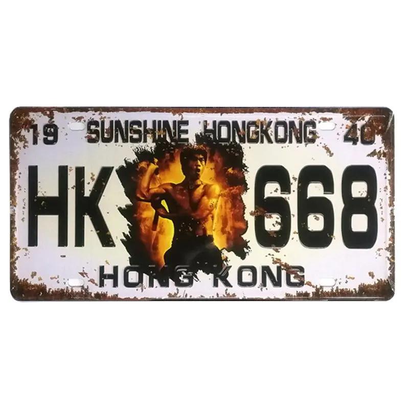 

China Korea Vintage Tin Plate, Metal Sign, Route 66, Retro Plauqe HK, Decorative Painting Gifts for Car,12x6 Inch,FBA-007 15x30cm