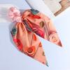 Hair Band Floral Print Bowknot Shape High Elasticity Hair Tie No Irritating Scalp Hair Rope Versatile Hair Accessory