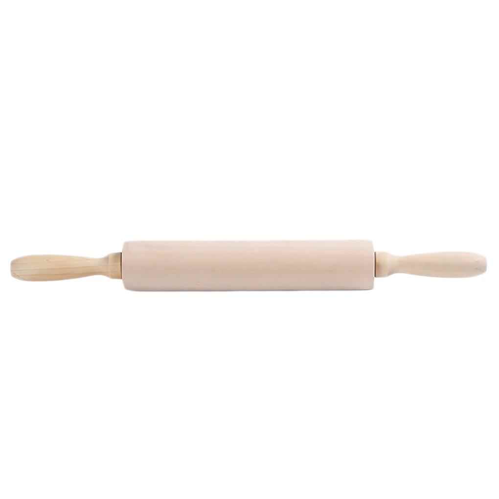 Christmas Baking Cookies Cake Wooden Embossing Rolling Pin Roller
