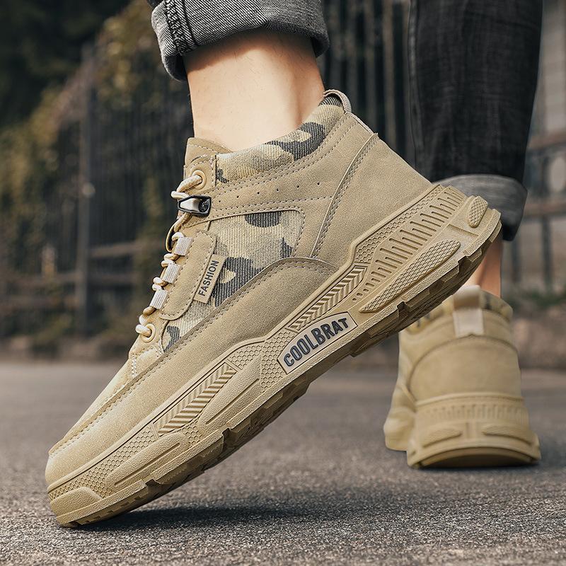 Labor insurance men's shoes 2024 new summer breathable thick-soled work shoes boys locomotive tooling work wear-resistant Martin boots