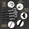 2pc Dog Cleaning & Massage Brush with Ergonomic Paw-Shaped Handle – Stainless Steel Back Scratcher & Pet Grooming Tool, Portable