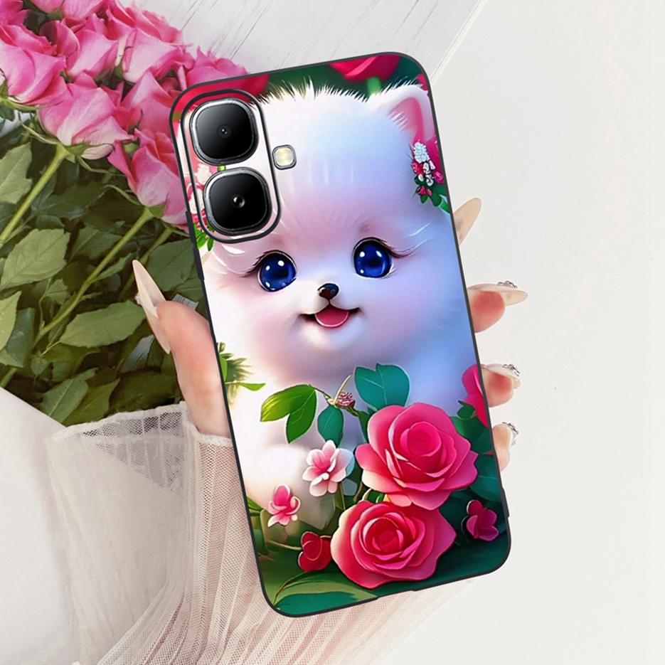 For Infinix Smart 20 Case X6840 X6840B Luxury Bow Flowers Painted Cover Soft Silicone Case For Infinix Smart 20 Smart20 4G Shell
