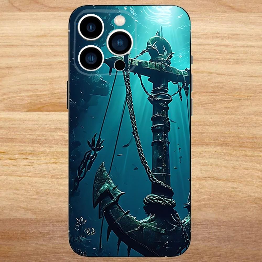 Anchor Sailing Phone Case For iPhone 16,15,14,13,12,11,Mini,Pro,SE,MAX White Matte Shockproof Cover