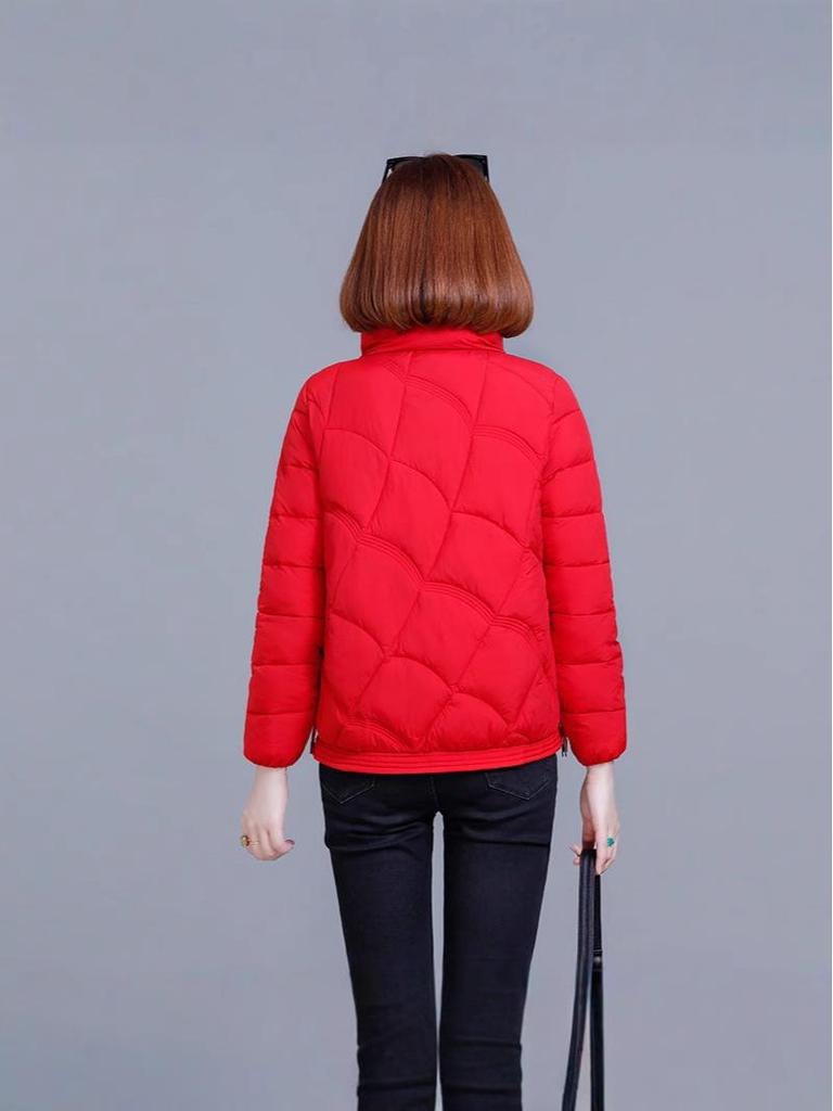 Women's 2025 Short Style Thickened Cotton Jacket - Korean Fashion, Stand Collar, Slimming, Warm, & Versatile
