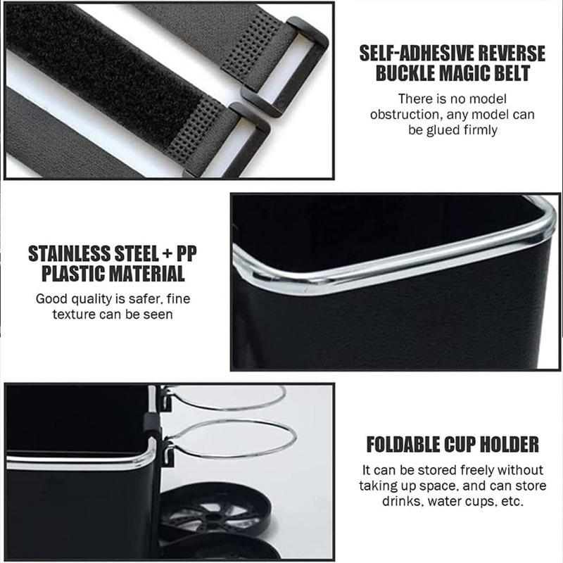 Car Armrest Storage Box, Car Armrest Storage Box with 2 Cup Holders, Armrest Storage Box for Your Car, (1Pcs-Black)