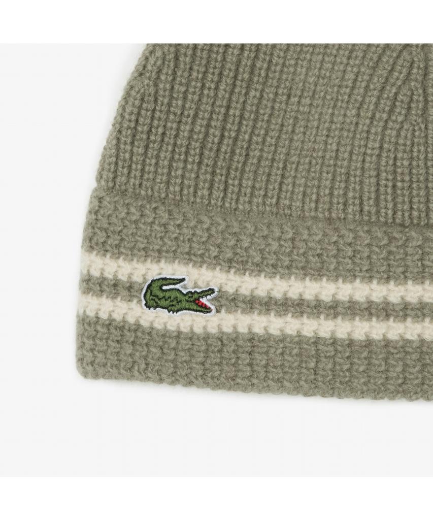 LACOSTE Unisex Round Wool Knit Hat Rb446E-55N E9F