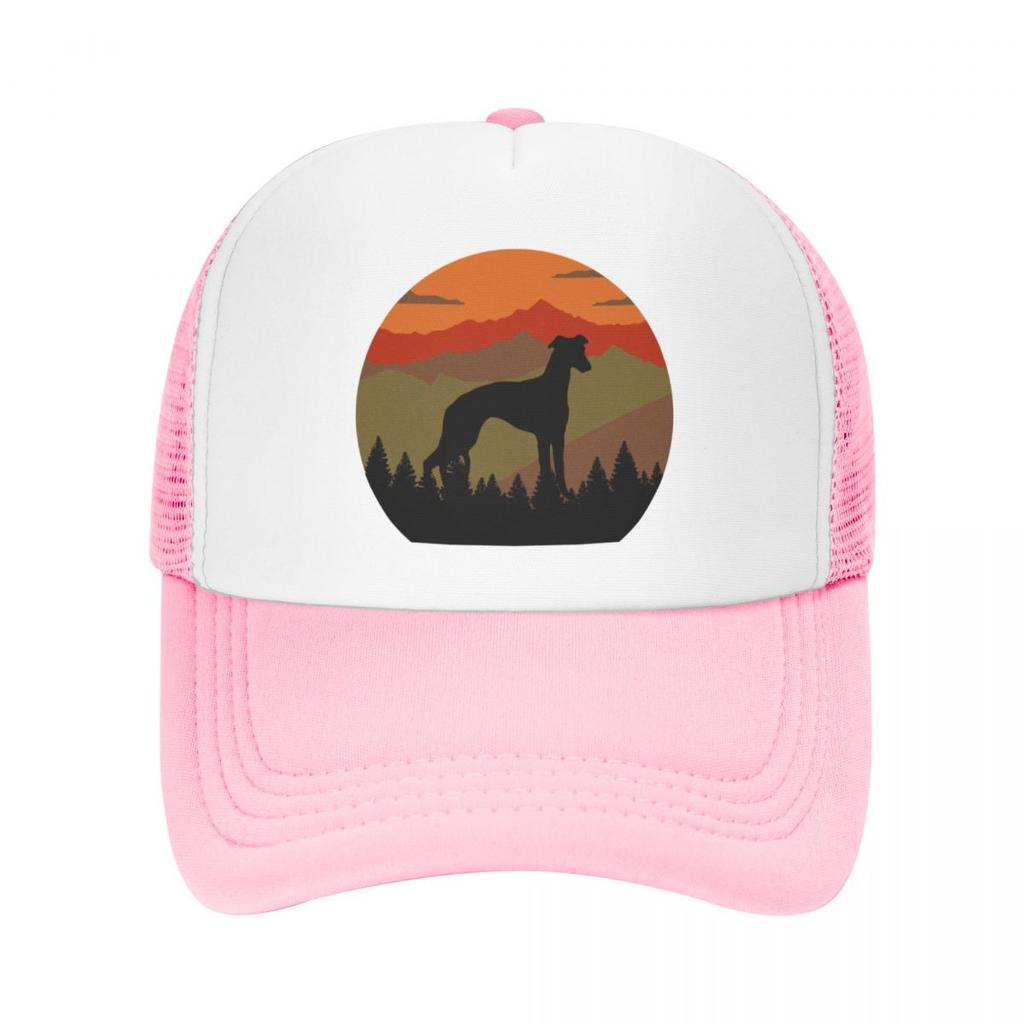 Vintage Sky Mountains Country Wilderness Whippet Dog Gift Baseball Cap Fashionable Derby Hat Hats Man Women'S
