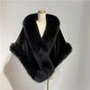 Imitation Fur Shawl Women's Autumn and Winter Imitation Mink Hair Fox Fur Collar Dress Cheongsam Cape Short Coat Tide
