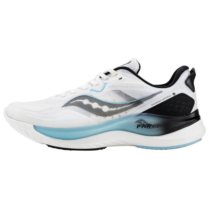 Saucony Phoenix Inferno 2 Comfortable Trendy Slip Resistant Durable Low Top Running Shoes Men sneaker White Black Blue S28184-4