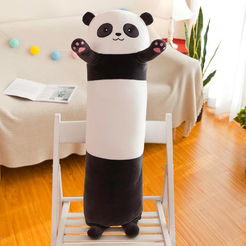 

Panda throw pillow long panda bear doll plush toy doll cute girl bed to accompany you to sleep lazy super soft 50cm0.25kg