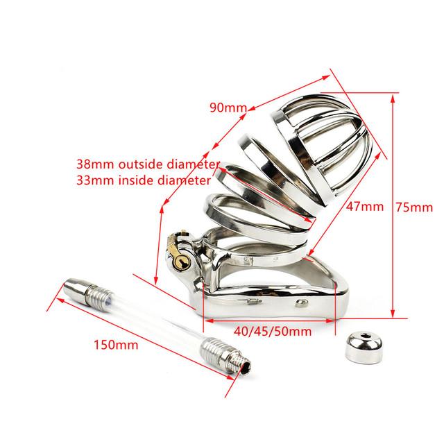 Big Metal Cock Cage Male Chastity Device BDSM Sex Toys for Men Penis Lock Erotic Bondage Husband Loyalty Drop Shipping