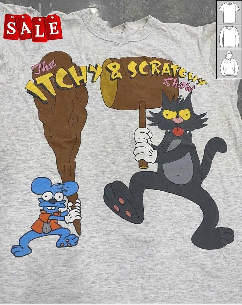 Hot The Itchy And Scratchy Show The Simpsons 1992 Gift For Fans Men S-5XL JM281 Unisex T-Shirt XXXL