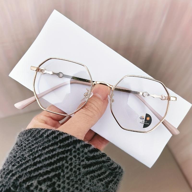 Pochromic Fashion Glasses Dual-Use Day & Night with Gray Lenses for Daytime and White Lenses for Night Vision