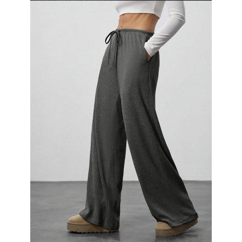 JKASHDK Women's Fashion Casual Solid Color Print High Waist Trousers Pants & Capris