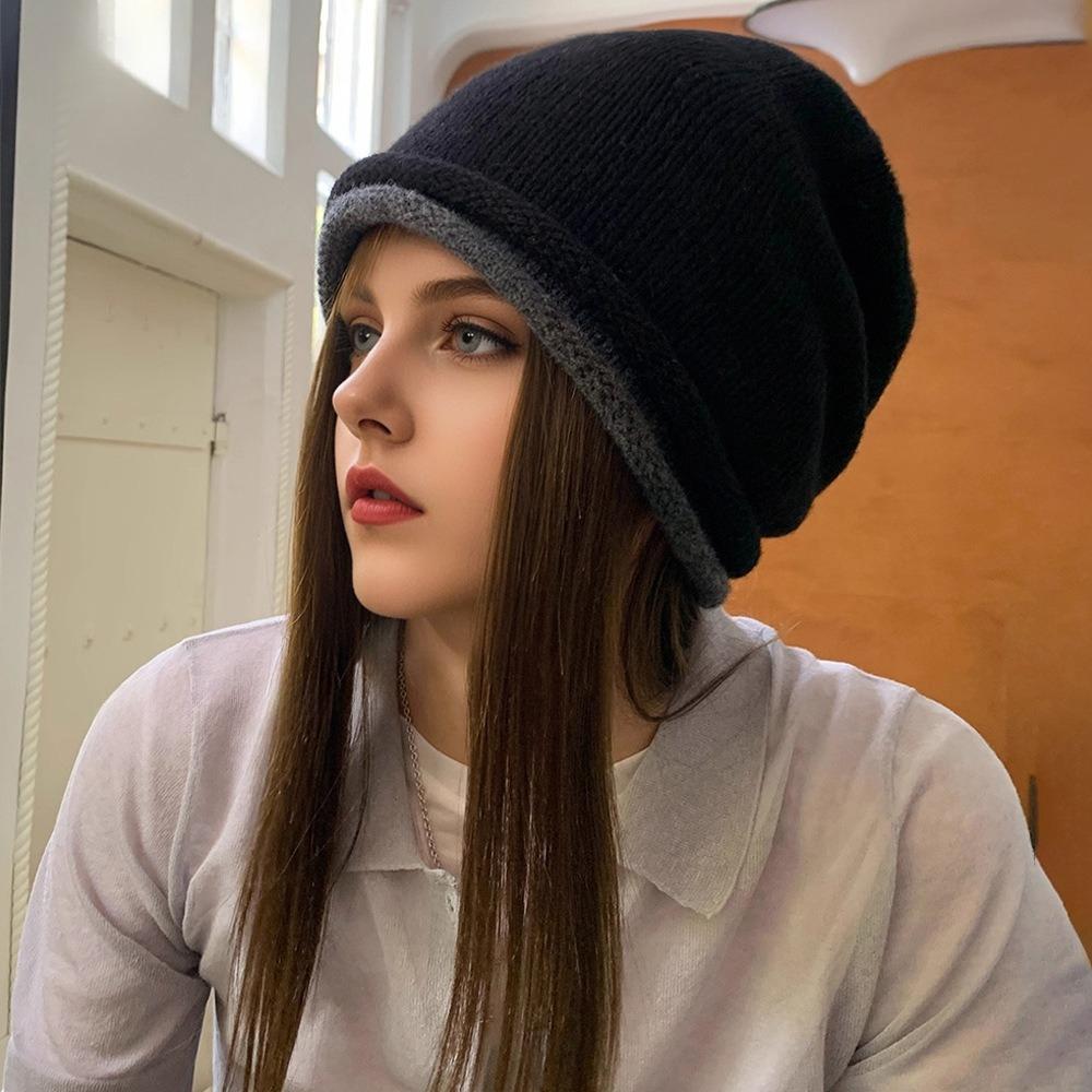 Dimanaf Sombrero de Mujer Moda Sombrero de Punto Grueso Nuevo Dama 2025 Cálido Lana Invierno Otoño