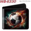 Sports Ball Bifold Wallet Football Basketball Rugby Pattern Student Coin Purse Card Holder Leather Short 1pcs