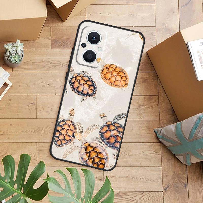 

warming green turtles Case For OPPO Reno 13F 14F 12F 10 11 12 13 14 Pro 8T 7 8 Lite OPPO Find X9 X6 X5 X8 Pro Cover OPPO Reno8 5G