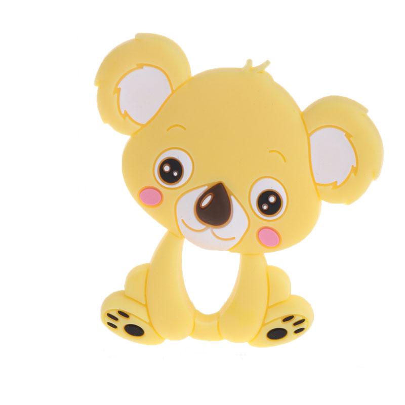 2 UNIDS Beb/é de Silicona Mordedor Dinosaurio de Dibujos Animados Beb/é Molares Mordida Dentici/ón Masticar Rosa Amarillo Verde Azul Gris Juguetes Amarillo