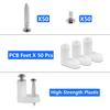 50 Pcs PCB Board Mounting Feet with Screws, PCB Spacer Kit PCB Feet Plastic PCB Standoffs for Arcade Gaming Board Console Motherboard