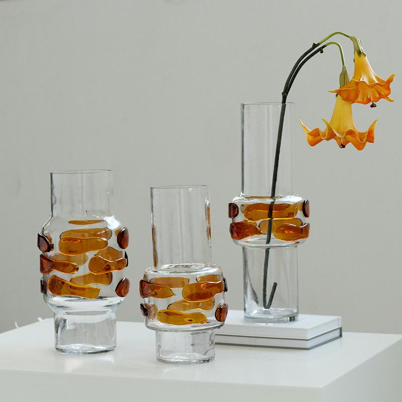 

Clear Glass Vase Floral Arrangement Accessories Flower Vase Transparent Color Bubble Room Decoration Accessories