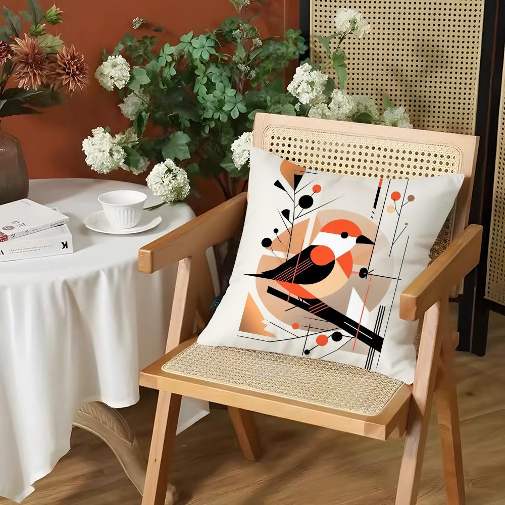 Federa Cuscino Stile Moderno Bauhaus Peluche Corto Setoso Cerniera Invisibile Antipolvere Copricuscino per Divano per Decorazione Casa