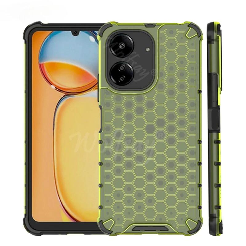 Shockproof Transparent Case For Xiaomi Redmi 13C Bumper Honeycomb Armor Case For Redmi 13C Case Cover For Redmi 13C 6.74 inch