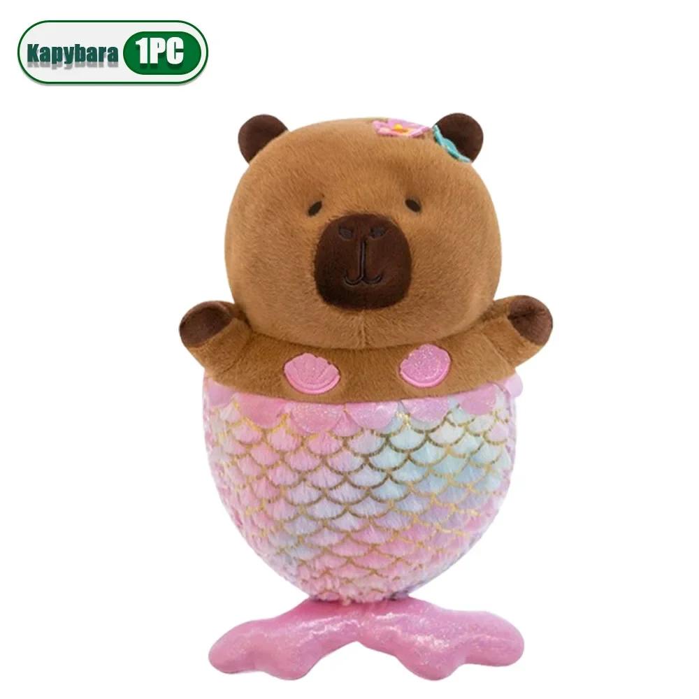

Capybara Plush Toy Mermaid Stuffed Animal Kawaii Cuddly Pillow Doll for Girls Boys Soft Hugging Gift Birthday Christmas Present
