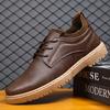 2026 Leather Casual Shoes For Men Leather Loafers Shoes Comfortable Anti-Slip Outdoor Slip On Sneakers Fashion Retro Leisure