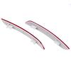 1 Pair Rear Bumper Reflector Light Red Lens Warning Strip Tail Marker For BMW 5 Series F10 F18 2010-2013