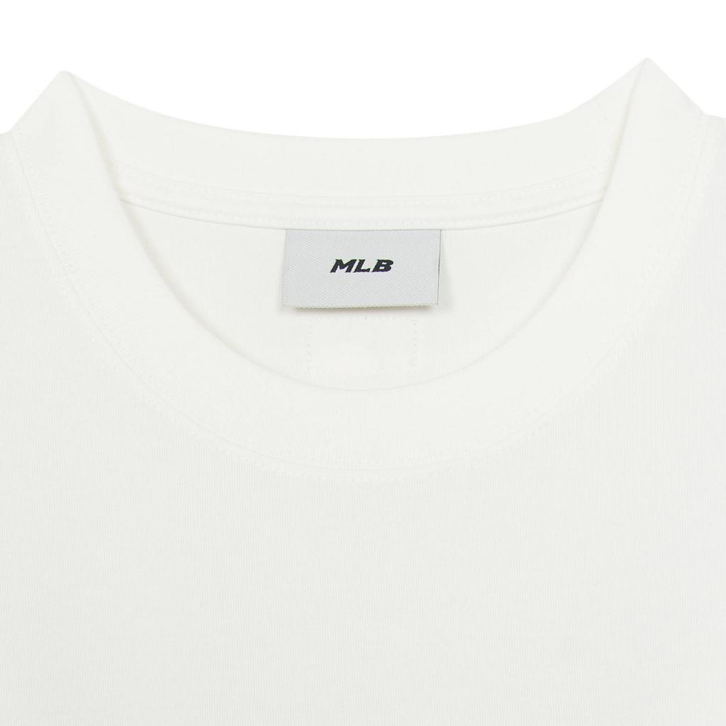 MLB Basic Mega T Shirts Unisex Ivory Crew Neck Moderate Straight Fit 3ATSB0654-43IVS