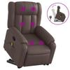 Recliner Chair with Lift Assist Brown Faux Leather