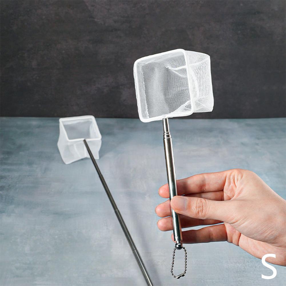 3D Aquarium Fish Net Extendable Handle Soft Mesh Safe for Catching Fish Shrimp Aquarium Accessories