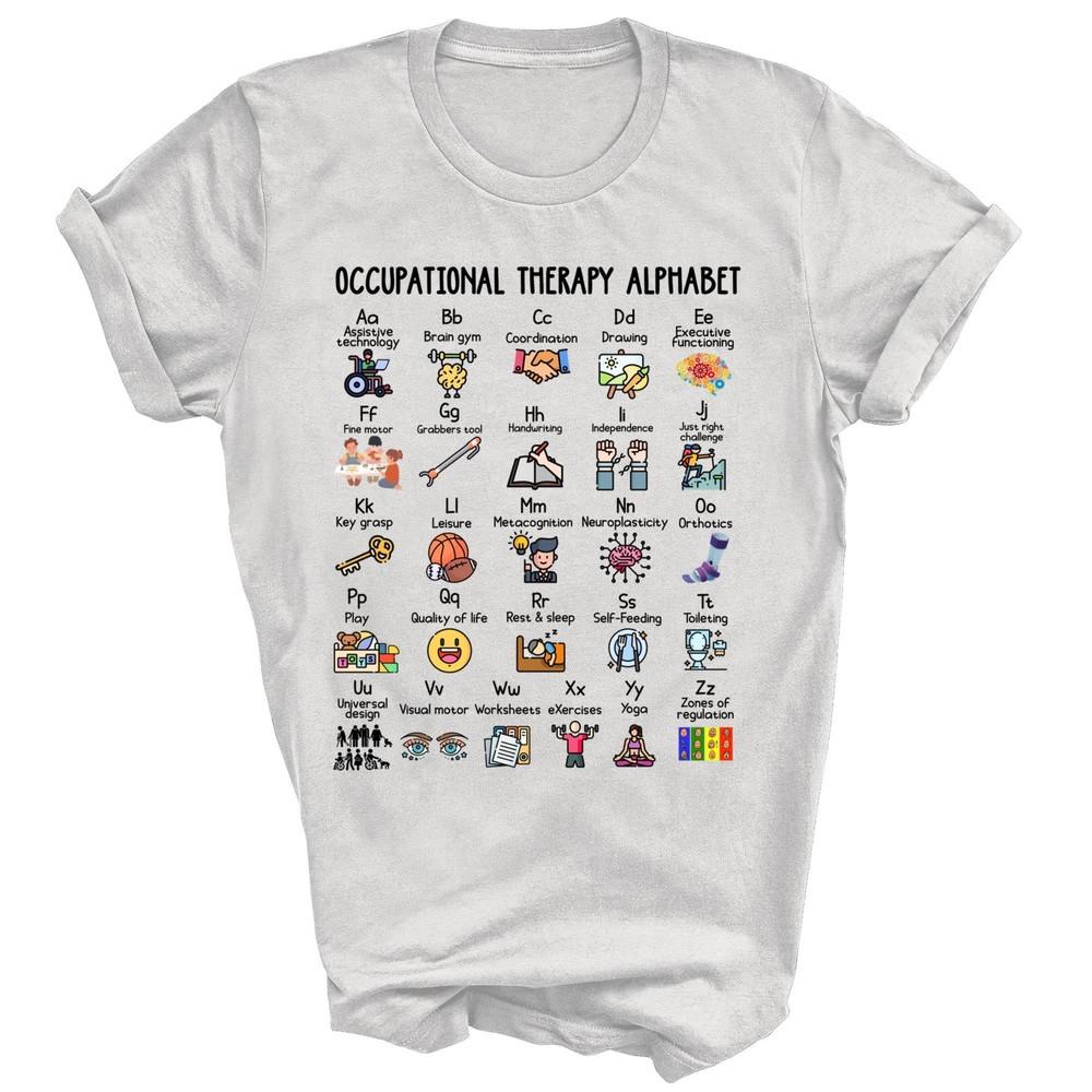 

Алфавит трудотерапии Ota Учитель Унисекс Футболка Подарок 4XL
