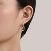 Retro Double Loop Design Drop Earrings Gold Silver Color Geometric Round Earrings for Women Girls Punk Hip Hop Fashion Jewelry