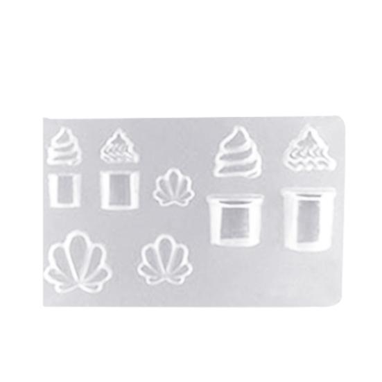 Cat Ice Cream Nail Ornament Carving Silicone Mold Jewelry Decor Making Tools